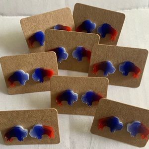 3 pairs of buffalo bills earrings RESERVED